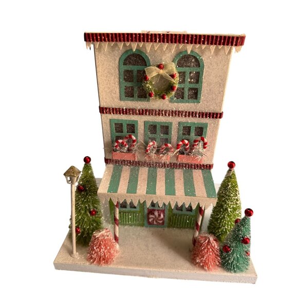 Bethany Lowe Christmas Peppermint Paper House Decor Hand Signed LC2483 - Picture 8 of 8